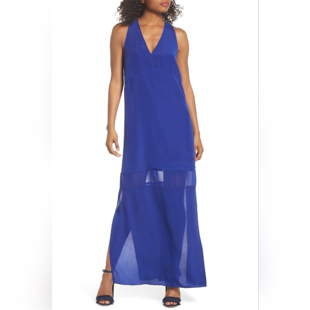 Felicity & Coco Blue Hampton Maxi Dress, Size M
